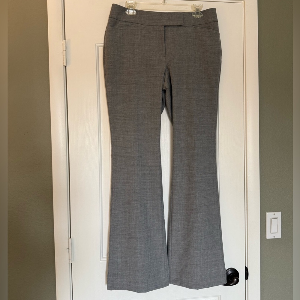 White House Black Market Gray Flare Dress Pants